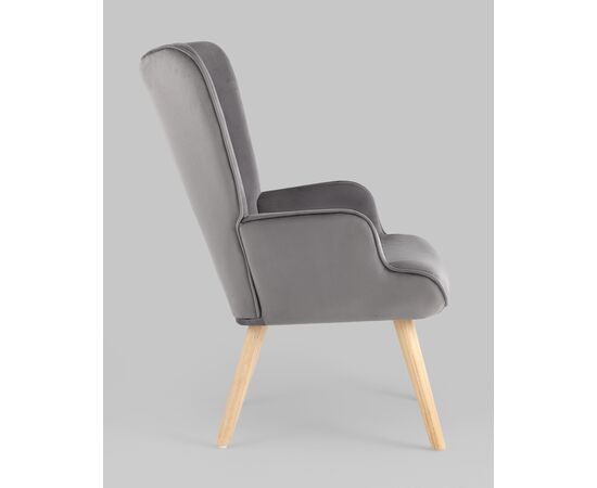 Кресло Хью велюр серый, изображение 4 | Интернет магазин мебели и декора LifeDekor