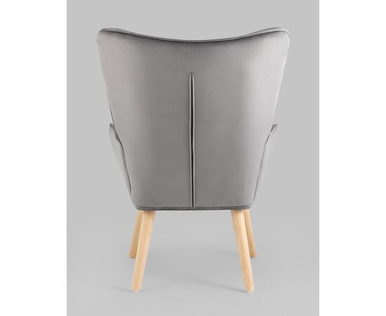 Кресло Хью велюр серый, изображение 5 | Интернет магазин мебели и декора LifeDekor