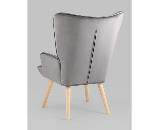 Кресло Хью велюр серый, изображение 6 | Интернет магазин мебели и декора LifeDekor