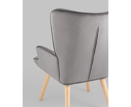 Кресло Хью велюр серый, изображение 7 | Интернет магазин мебели и декора LifeDekor