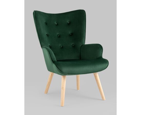 Кресло Хью велюр темно-зеленый, изображение 2 | Интернет магазин мебели и декора LifeDekor