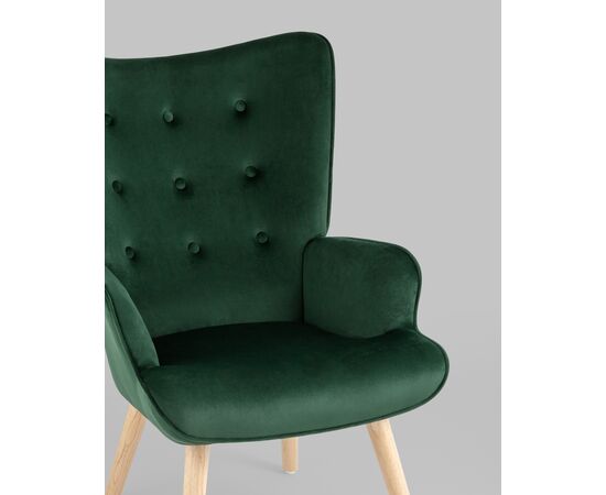 Кресло Хью велюр темно-зеленый, изображение 8 | Интернет магазин мебели и декора LifeDekor