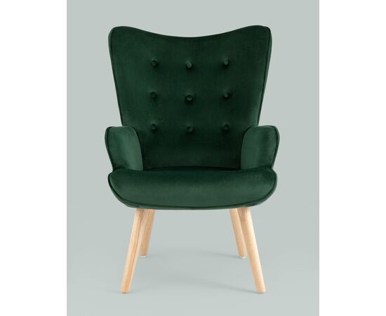 Кресло Хью велюр темно-зеленый, изображение 3 | Интернет магазин мебели и декора LifeDekor