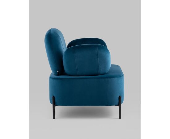 Кресло Кэнди с подлокотниками велюр синий, изображение 8 | Интернет магазин мебели и декора LifeDekor