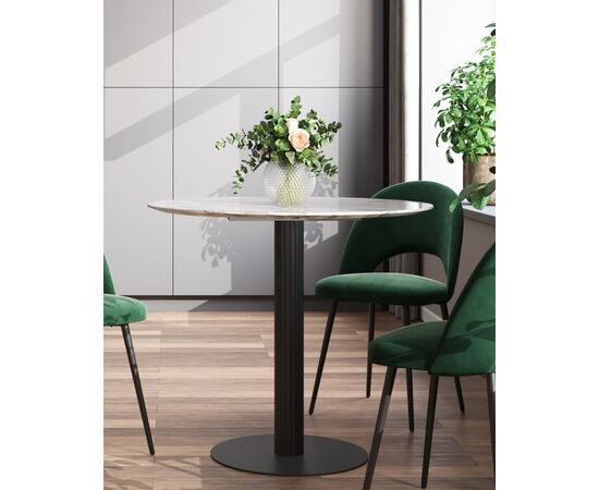 Стол обеденный Stem D90 мрамор, изображение 4 | Интернет магазин мебели и декора LifeDekor