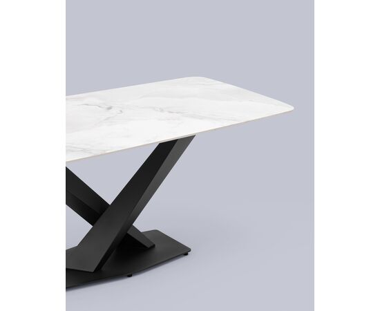 Стол обеденный Belle 180х90 белый мрамор, изображение 6 | Интернет магазин мебели и декора LifeDekor