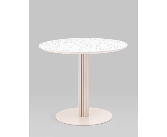 Стол обеденный Stem D90 терраццо, изображение 2 | Интернет магазин мебели и декора LifeDekor