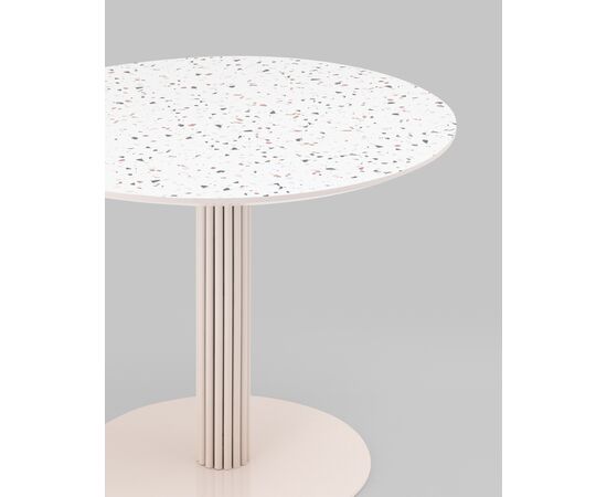 Стол обеденный Stem D90 терраццо, изображение 5 | Интернет магазин мебели и декора LifeDekor