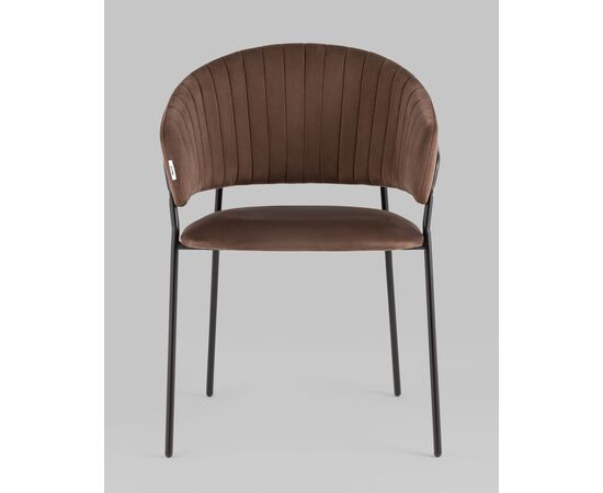 Стул Бруно велюр коричневый, изображение 3 | Интернет магазин мебели и декора LifeDekor
