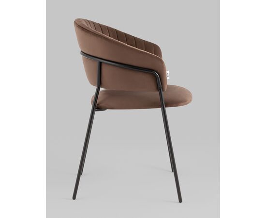 Стул Бруно велюр коричневый, изображение 4 | Интернет магазин мебели и декора LifeDekor