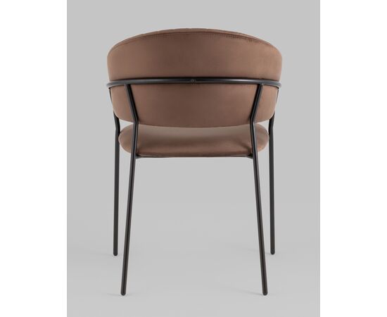 Стул Бруно велюр коричневый, изображение 5 | Интернет магазин мебели и декора LifeDekor