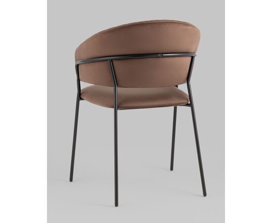 Стул Бруно велюр коричневый, изображение 6 | Интернет магазин мебели и декора LifeDekor