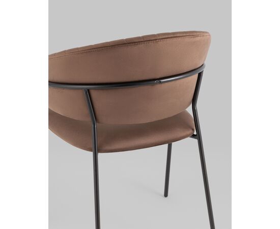 Стул Бруно велюр коричневый, изображение 7 | Интернет магазин мебели и декора LifeDekor