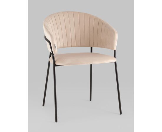 Стул Бруно велюр кремовый, изображение 2 | Интернет магазин мебели и декора LifeDekor