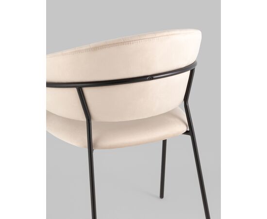 Стул Бруно велюр кремовый, изображение 7 | Интернет магазин мебели и декора LifeDekor