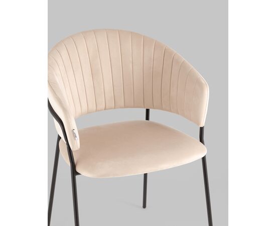 Стул Бруно велюр кремовый, изображение 8 | Интернет магазин мебели и декора LifeDekor