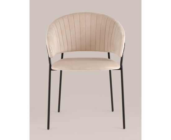Стул Бруно велюр кремовый, изображение 3 | Интернет магазин мебели и декора LifeDekor