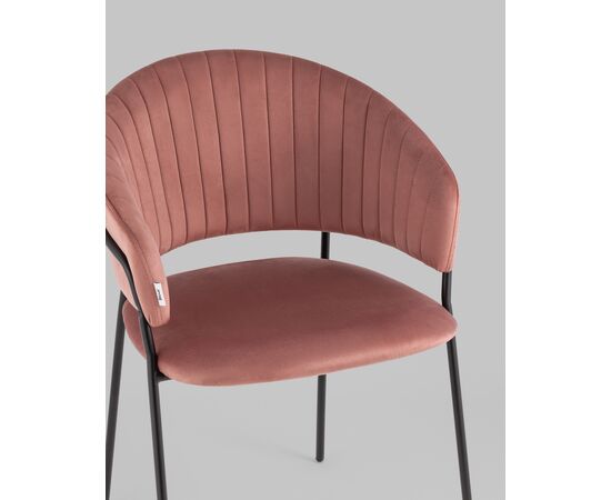 Стул Бруно велюр пыльно-розовый, изображение 8 | Интернет магазин мебели и декора LifeDekor