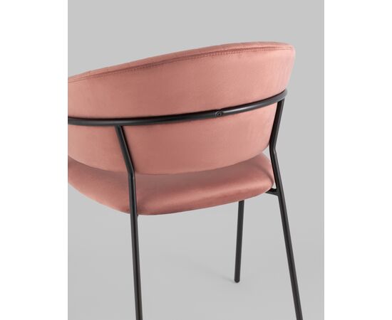 Стул Бруно велюр пыльно-розовый, изображение 7 | Интернет магазин мебели и декора LifeDekor