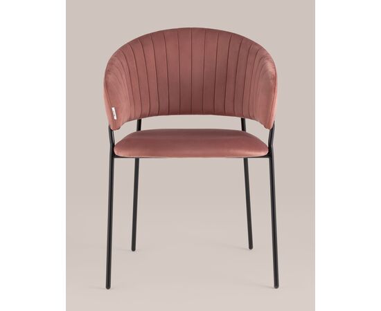 Стул Бруно велюр пыльно-розовый, изображение 3 | Интернет магазин мебели и декора LifeDekor