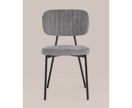 Стул Ханна велюр серый, изображение 3 | Интернет магазин мебели и декора LifeDekor
