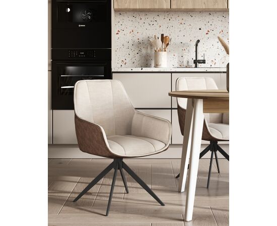 Стул обеденный Alba бежевый спинка экокожа, изображение 3 | Интернет магазин мебели и декора LifeDekor