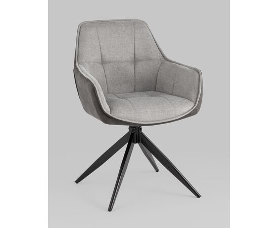 Стул обеденный Alba серый спинка экокожа, изображение 2 | Интернет магазин мебели и декора LifeDekor