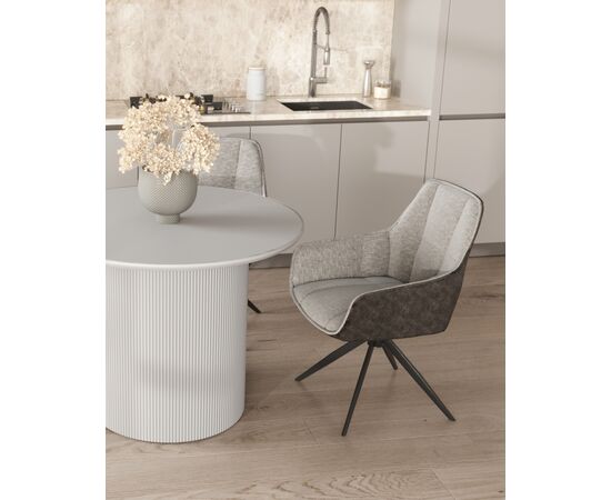 Стул обеденный Alba серый спинка экокожа, изображение 3 | Интернет магазин мебели и декора LifeDekor