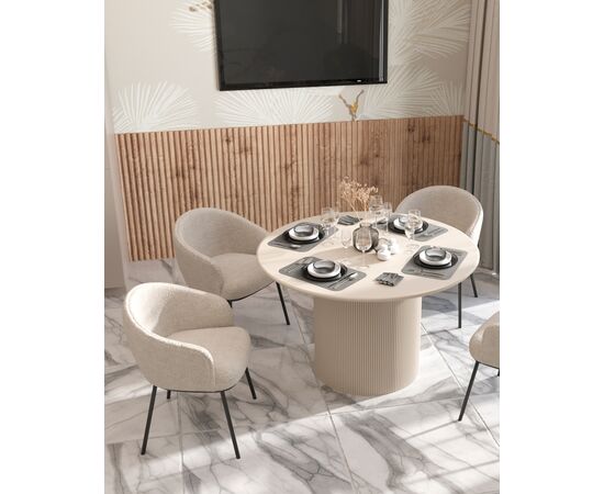 Стол обеденный Ballet 120*75 молочный, изображение 3 | Интернет магазин мебели и декора LifeDekor