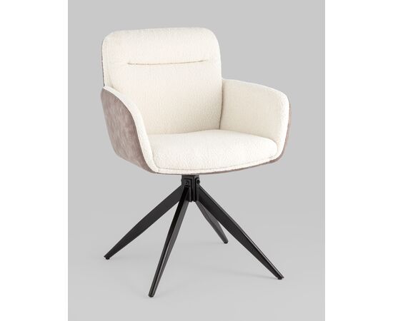 Стул обеденный Waldo молочный c бежевой экокожей, изображение 2 | Интернет магазин мебели и декора LifeDekor