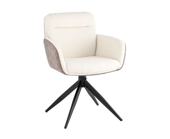 Стул обеденный Waldo молочный c бежевой экокожей | Интернет магазин мебели и декора LifeDekor