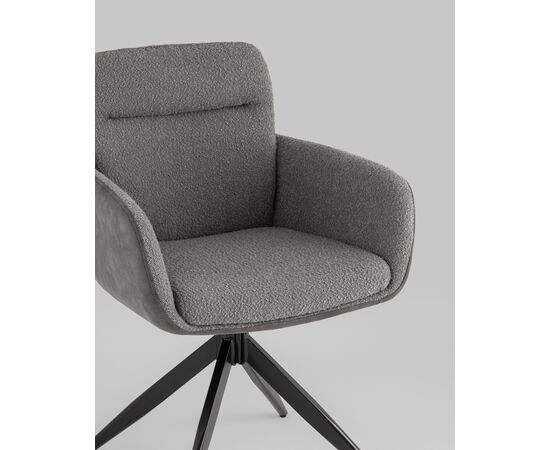 Стул обеденный Waldo серый с серой экокожей, изображение 10 | Интернет магазин мебели и декора LifeDekor