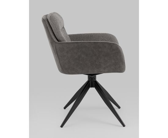 Стул обеденный Waldo серый с серой экокожей, изображение 6 | Интернет магазин мебели и декора LifeDekor