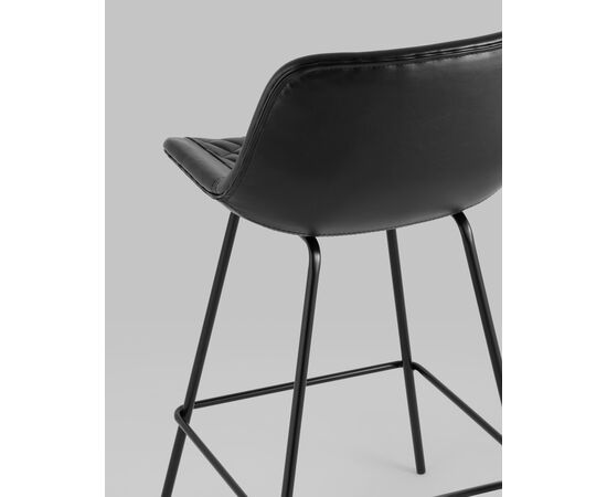 Стул полубарный Деймон экокожа черный, изображение 7 | Интернет магазин мебели и декора LifeDekor