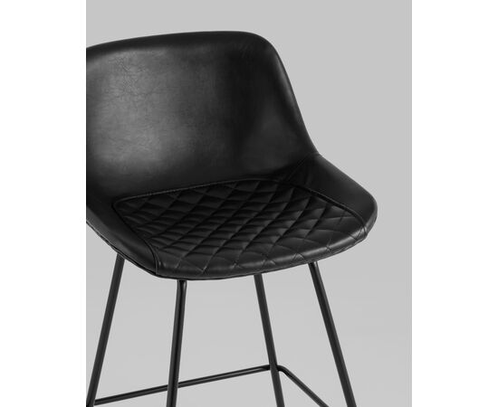 Стул полубарный Деймон экокожа черный, изображение 8 | Интернет магазин мебели и декора LifeDekor