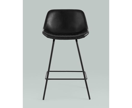 Стул полубарный Деймон экокожа черный, изображение 3 | Интернет магазин мебели и декора LifeDekor