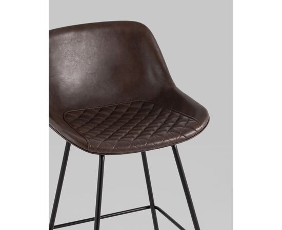 Стул полубарный Деймон экокожа коричневый, изображение 8 | Интернет магазин мебели и декора LifeDekor