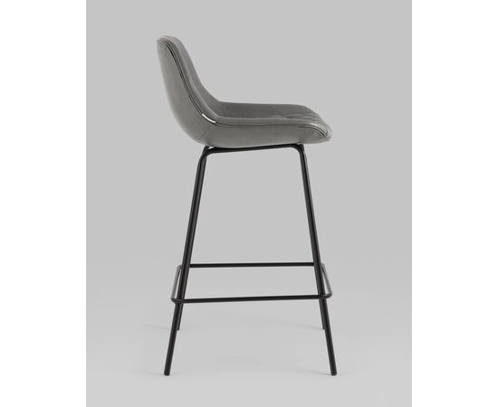 Стул полубарный Деймон экокожа серый, изображение 4 | Интернет магазин мебели и декора LifeDekor