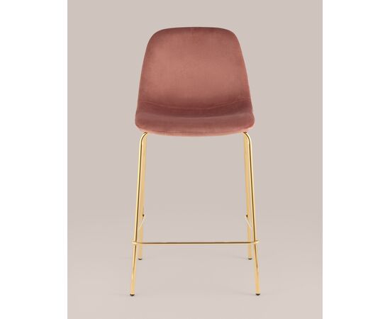 Стул полубарный Валенсия SN велюр розовый золотые ножки, изображение 3 | Интернет магазин мебели и декора LifeDekor
