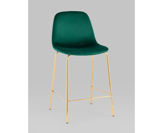 Стул полубарный Валенсия SN велюр зеленый золотые ножки, изображение 2 | Интернет магазин мебели и декора LifeDekor