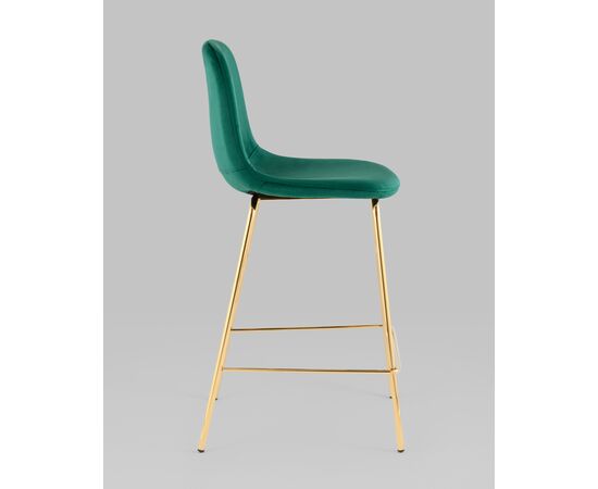 Стул полубарный Валенсия SN велюр зеленый золотые ножки, изображение 4 | Интернет магазин мебели и декора LifeDekor
