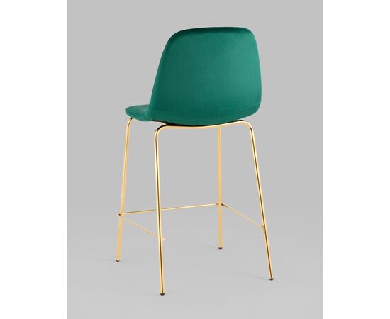 Стул полубарный Валенсия SN велюр зеленый золотые ножки, изображение 6 | Интернет магазин мебели и декора LifeDekor