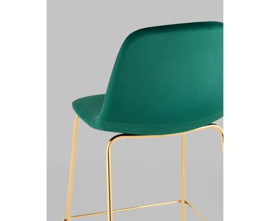 Стул полубарный Валенсия SN велюр зеленый золотые ножки, изображение 7 | Интернет магазин мебели и декора LifeDekor