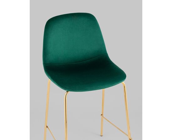 Стул полубарный Валенсия SN велюр зеленый золотые ножки, изображение 8 | Интернет магазин мебели и декора LifeDekor