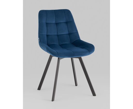 Стул вращающийся Флекс велюр синий, изображение 2 | Интернет магазин мебели и декора LifeDekor