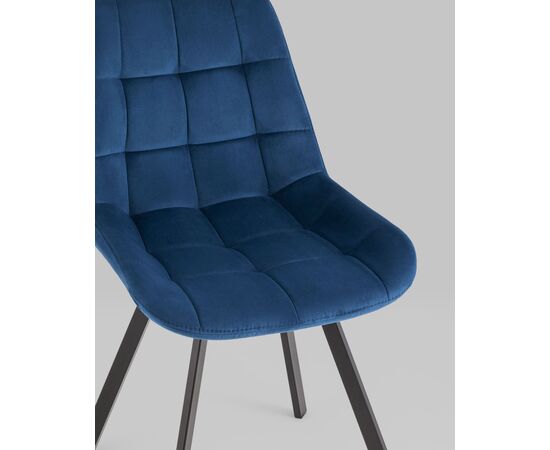 Стул вращающийся Флекс велюр синий, изображение 10 | Интернет магазин мебели и декора LifeDekor