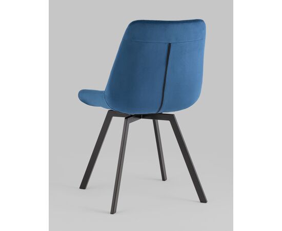 Стул вращающийся Флекс велюр синий, изображение 8 | Интернет магазин мебели и декора LifeDekor