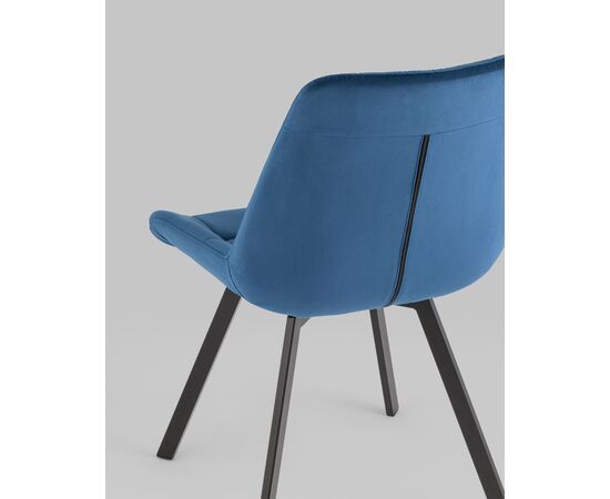 Стул вращающийся Флекс велюр синий, изображение 9 | Интернет магазин мебели и декора LifeDekor