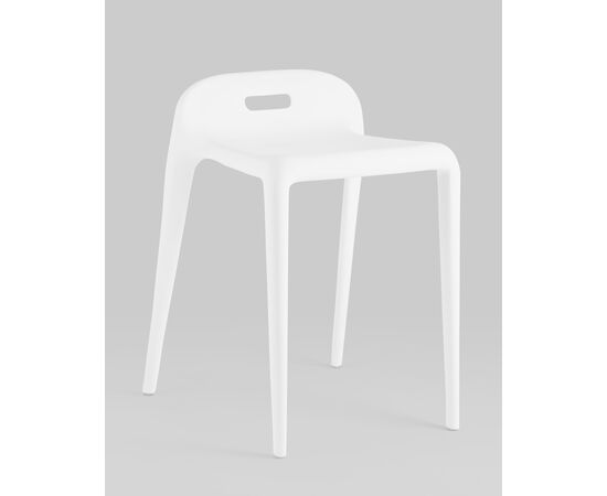 Табурет Sletten пластик белый, изображение 2 | Интернет магазин мебели и декора LifeDekor