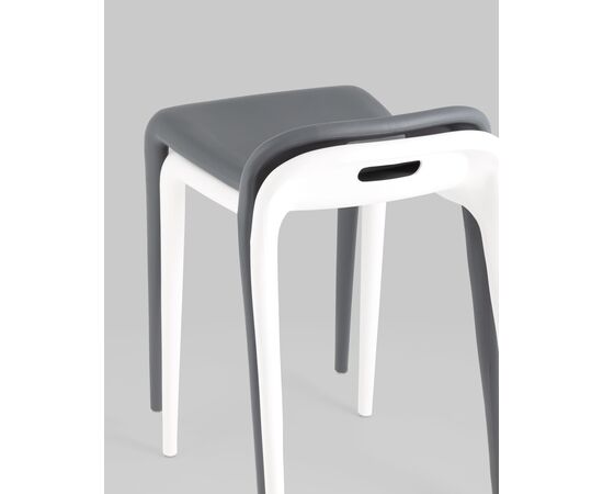 Табурет Sletten пластик белый, изображение 8 | Интернет магазин мебели и декора LifeDekor